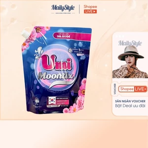 T412_ Combo (08 Túi) K36 Nước giặt Umi Moontix Túi 3000ml + (01 Hộp) Q55bổ não