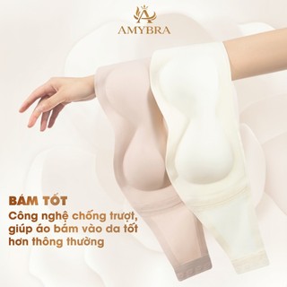 [Combo Tiết Kiệm] Combo Áo Ngực Không Dây Su Tàng Hình, Set Áo Quây Ngực Viền Chống Tuột AMYBRA AG86