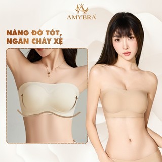 [Combo Tiết Kiệm] Combo Áo Ngực Không Dây Su Tàng Hình, Set Áo Quây Ngực Viền Chống Tuột AMYBRA AG86