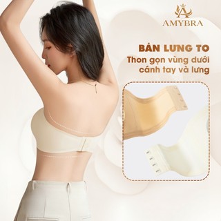 [Combo Tiết Kiệm] Combo Áo Ngực Không Dây Su Tàng Hình, Set Áo Quây Ngực Viền Chống Tuột AMYBRA AG86