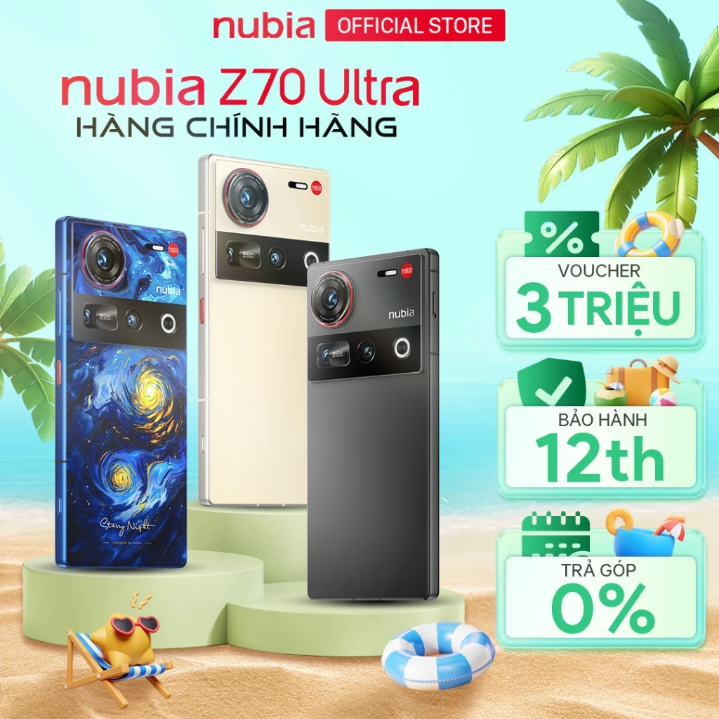 Điện Nubia Z70 Ultra I Chip Snapdragon 8 Elite I Màn AMOLED 144Hz I Camera cảm biến Sony I IP69 I Pi