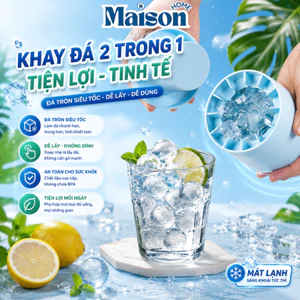 Khuôn Làm Đá Silicone 60 Viên Hình Trụ Thế Hệ Mới, Cốc Làm Đá Thông Minh Lấy Đá Dễ Dàng Tạo Đá Uống Nước Đẹp Mắt