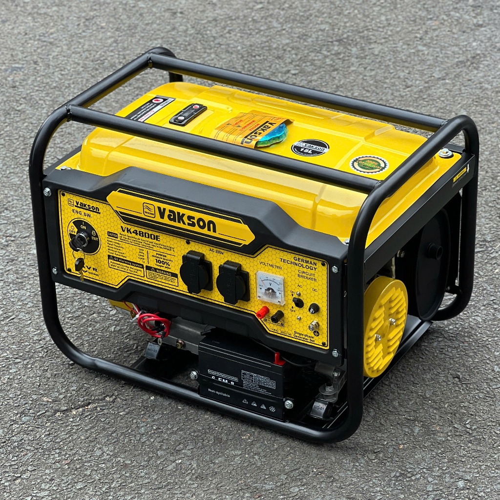 Máy Phát Điện Gia Đình VAKSON 220V – Máy Phát Điện Chạy Xăng E10 3kW/4kW Tiết Kiệm Nhiên Liệu, Có Đề