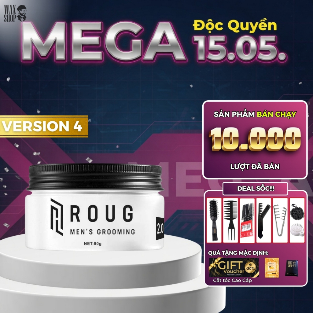 Sáp vuốt tóc nam Roug Matt Clay, Roug trắng 90g giữ nếp tóc | Shopee ...