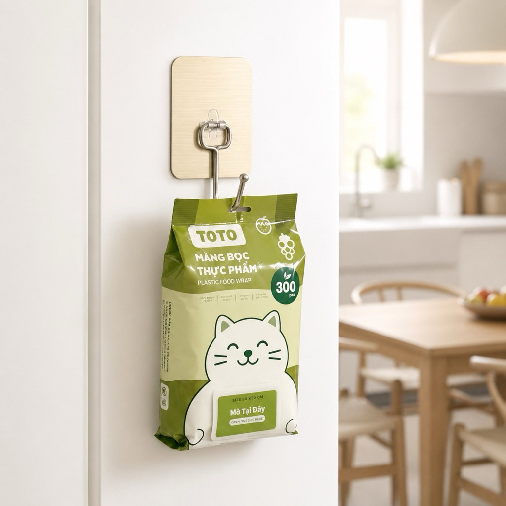 Màng Bọc Thực Phẩm TOTO 300 Túi Co Giãn Dẻo Dai Bọc Kín Thức Ăn