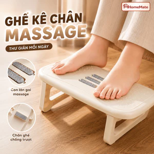 Ghế Gác Chân Massage Công Thái Học HomeMate, Kệ Kê Chân Văn Phòng Gaming Thư Giãn Giảm Mỏi Chân