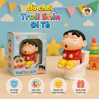 Đồ Chơi Troll Phun Nước Tạo Hình Shin Chan Ngồi Toilet Hài Hước, Đáng Yêu - Đồ Chơi Giải Trí Chọc Ghẹo Vui Nhộn Cho Bé