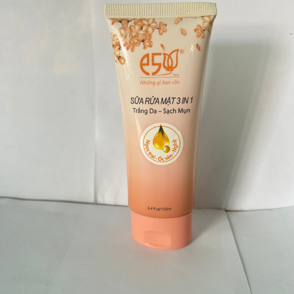 Sữa Rửa Mặt Làm Sạch Bụi Bẩn Bã Nhờn 3in1 E5 Kiềm Dầu Giúp Da Căng Bóng Tự Nhiên 100ml (Hồng)