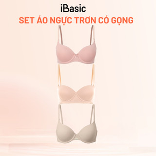 Set 3 Áo ngực có gọng mút vừa trơn iBasic - Deal Độc Quyền