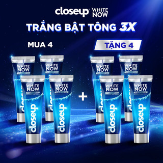 [Mua 4 tặng 4] Bộ 4 Kem Đánh Răng Closeup trắng răng White Now  Trắng Bật Tông 3X TỨC THÌ 100g