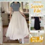 Chân váy dài Maxi 2 lớp dáng xoè cạp chun chất Lụa Kate mềm mại 2 lớp xếp ly bồng bềnh | KHAO BOUTIQUE