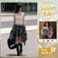 Áo/ Chân Váy Nữ Vải Kate Caro Sọc Phối Nơ Catchy Skirt, vạt chéo cá tính | KHAO BOUTIQUE
