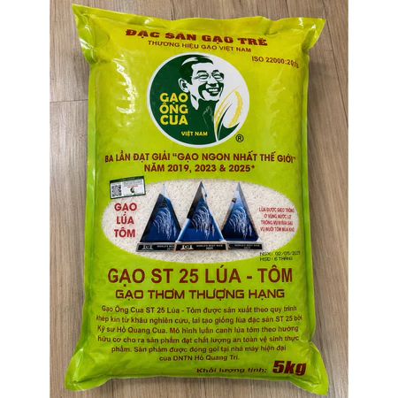 Gạo ST25 Lúa - Tôm chính hãng Gạo Ông Cua