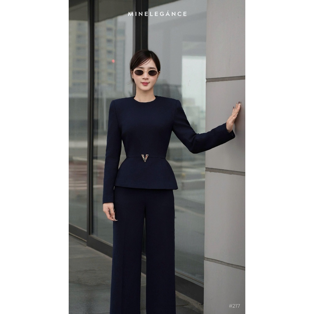 MINELEGÁNCE | SET ÁO & QUẦN ỐNG ĐỨNG CÔNG SỞ, SANG TRỌNG - MIN217