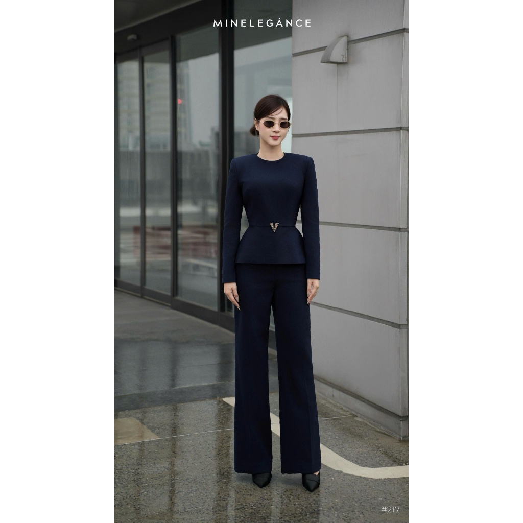 MINELEGÁNCE | SET ÁO & QUẦN ỐNG ĐỨNG CÔNG SỞ, SANG TRỌNG - MIN217