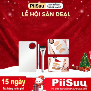 Khay Dụng Cụ Trộn Nền, khay mix kem nền Pha Son Bằng Thép Chống Gỉ Kèm Cây Trộn, Chống gỉ và dễ vệ sinh, Không ăn bột
