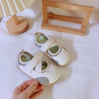 Giày Thể Thao Da Lộn Phối Lưới Quai Dán Năng Động Cho Bé Gái K207