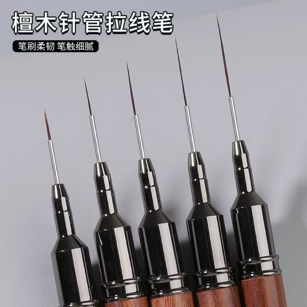 Cọ nét nail cán gỗ cao cấp - cọ lông chồn vẽ móng đủ size , vẽ hoa văn liner siêu nét