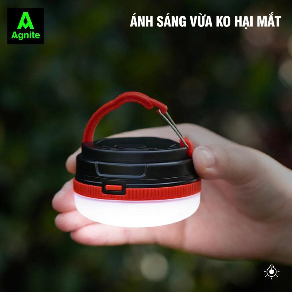 Đèn cắm trại dã ngoại chính hãng AGNITE siêu sáng, chống nước, nhỏ gọn tiện lợi