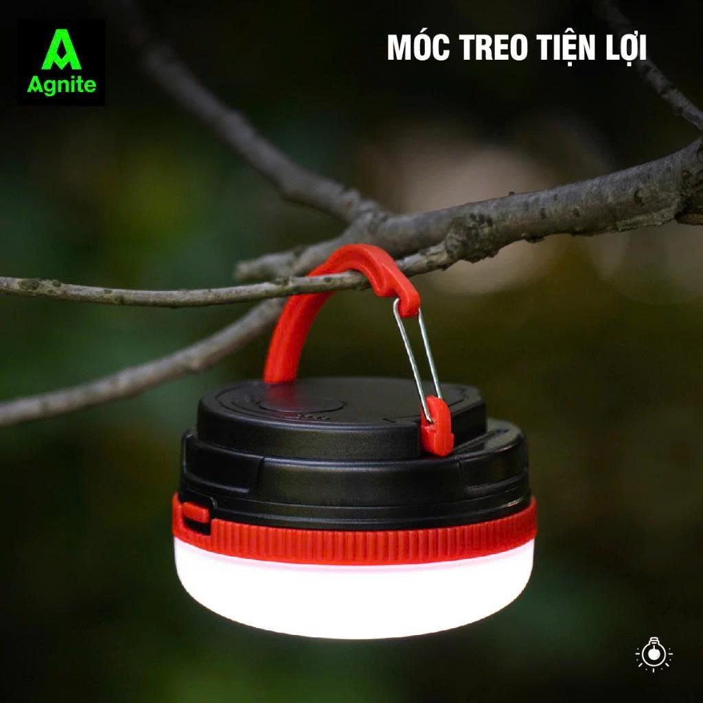 Đèn cắm trại dã ngoại chính hãng AGNITE siêu sáng, chống nước, nhỏ gọn tiện lợi