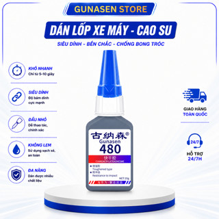 Keo Dán Cao Su 480  Gunasen Chuyên Dụng Keo Dán Lốp Xe Máy Ô Tô Cao Su Các Loại Siêu Chắc 20G