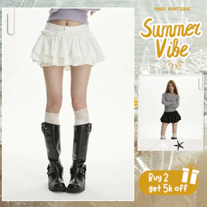 Chân Váy Nữ Mùa Hè BIGSIZE Mới Waist a line chân Váy Bánh chân Váy Phồng | Khao Boutique