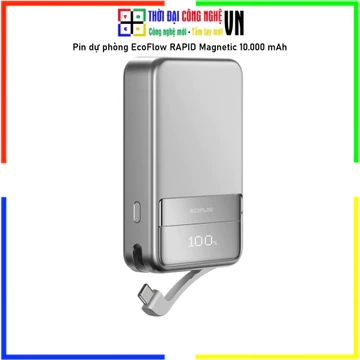 Pin Dự Phòng EcoFlow RAPID Magnetic 10000mAh - Sạc Không Dây Từ Tính Siêu Nhanh Sạc Dự Phòng Chuẩn PD 30W Bảo Hành 2 Năm