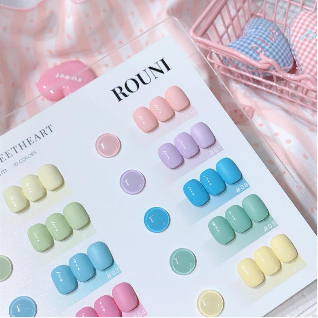 Sơn gel 10 màu kẹo ROUNI xu hướng hot mùa hè mới 2026 kẹo macaron sáng tay tôn da chuyên tiệm nail