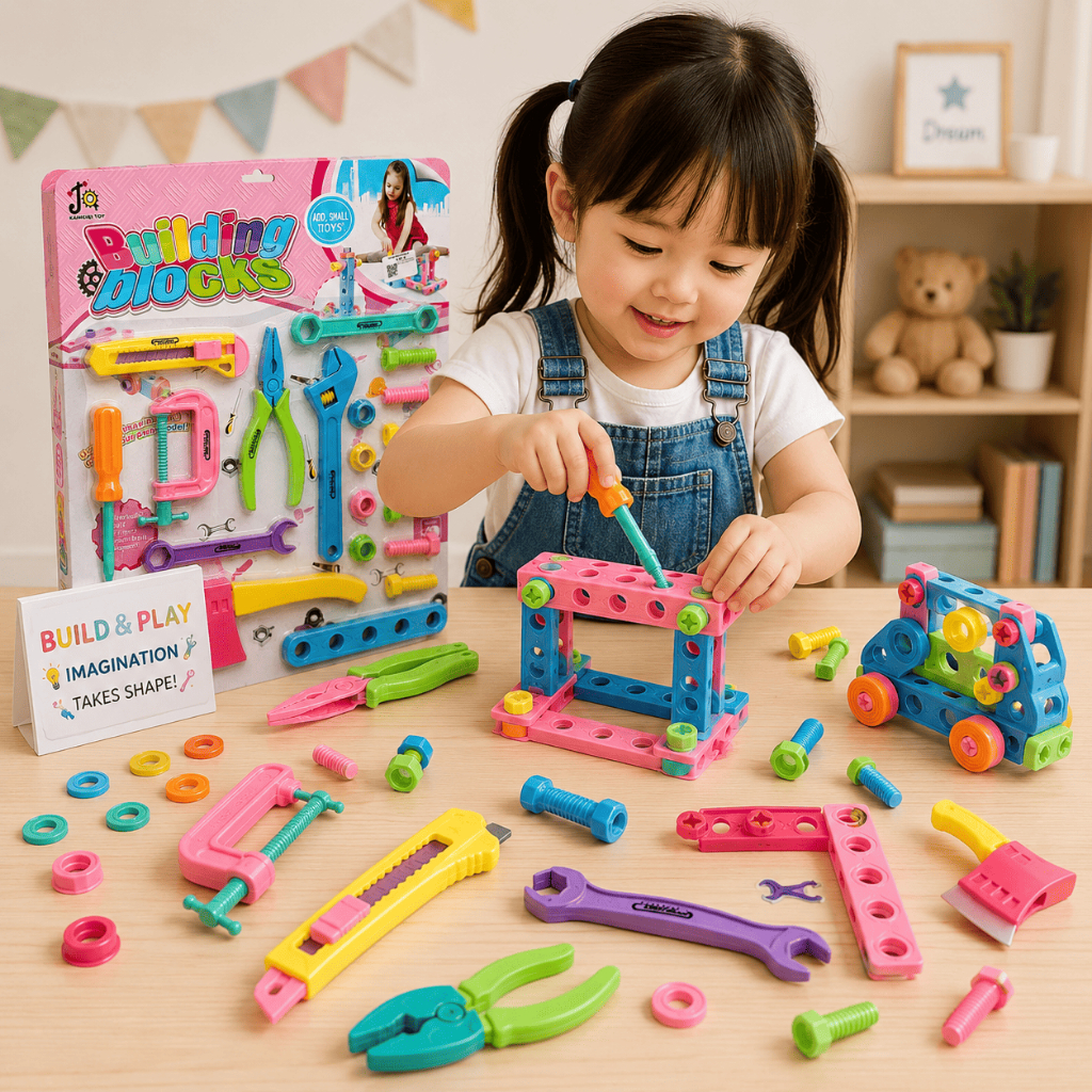 Bộ Đồ Chơi Dụng Cụ Sửa Chữa Cho Bé Kèm Ốc Vít Đồ Chơi Lắp Ráp Kỹ Năng Bé Trai Bé Gái