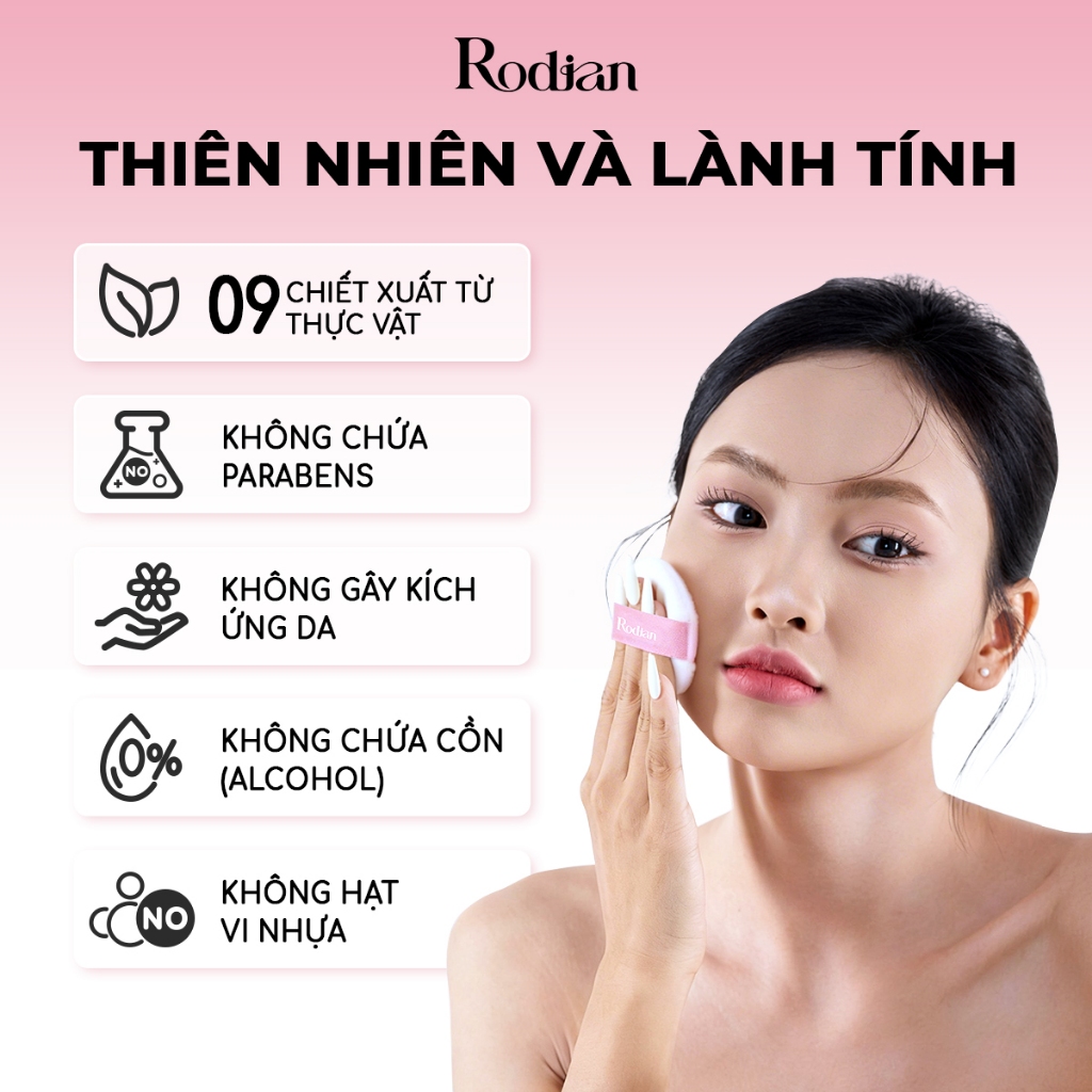Phấn Phủ Kiềm Dầu Rodian Smooth Feathery Powder Chống Nước Và Che Phủ Bóng Dầu Cho Mặt 10g