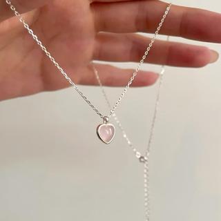 Vòng Cổ Trái Tim Hồng Nữ Tính | Thép Titan Không Dị Ứng, Đơn Giản Dễ Phối Đồ