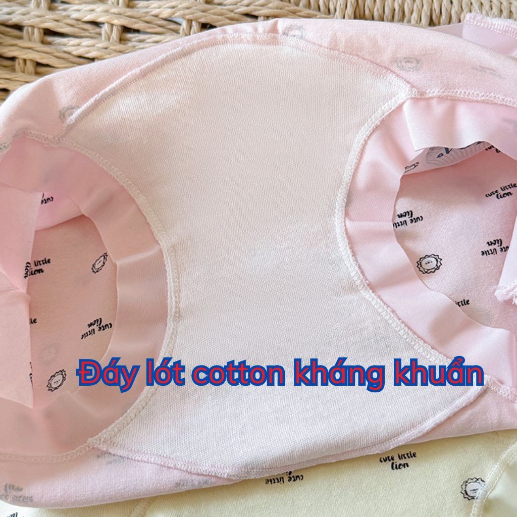 Quần lót nữ dáng đùi chất liệu cotton kháng khuẩn, Quần boxer họa tiết cute dễ thương LANIXA L6005