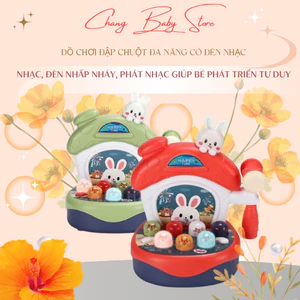 Bộ đồ chơi đập chuột có nhạc và đèn vui nhộn cho bé phát triển tư duy và vận động giao màu ngâu nhiên
