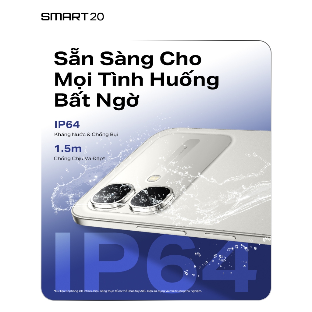 Điện thoại Infinix SMART 20 (4+4GB/128GB) | Màn hình 120Hz | Helio G81 Ultimate | Pin 5200mAh | BH 12T