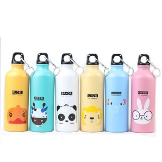 BÌNH NƯỚC TREO THỂ THAO ĐA NĂNG CÓ MÓC TREO 500ML(NHIỀU HỌA TIẾT ĐẸP