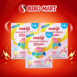 Combo 3 Hộp Sữa Meiji Glowing Up Formula Dạng Thanh Cho Bé 1-3 Tuổi (20Thanh/Hộp) - Bibo Mart