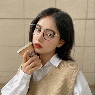 Gọng kính cận thời trang nữ cao cấp mắt tròn cá tính phong cách Ulzzang Hàn Quốc dễ đeo phối đồ thay được tròng cận 014