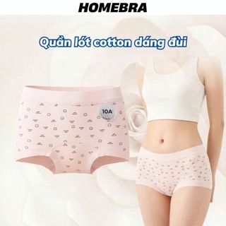 Quần boxer nữ cao cấp cạp vừa tôn dáng, Quần lót nữ dáng đùi chất cotton kháng khuẩn HOMEBRA L6005