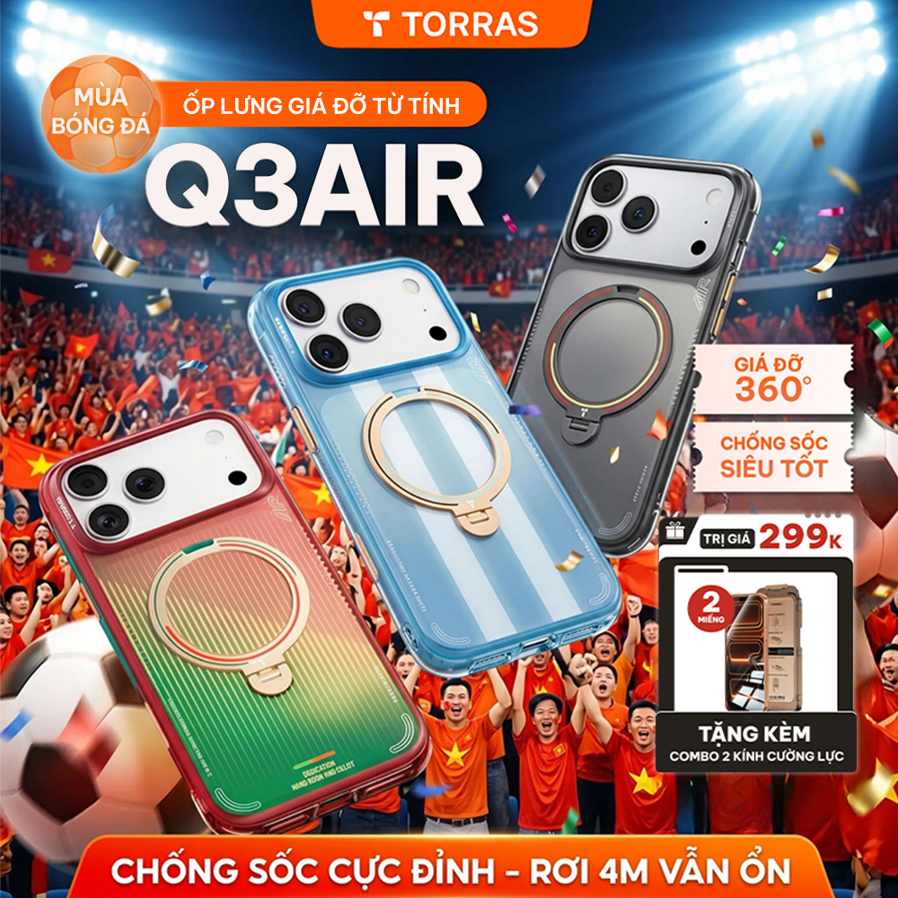 [TẶNG COMBO 02 KÍNH TORRAS] TORRAS x FPF Ốp lưng Q3Air Chống Sốc, Bảo ...