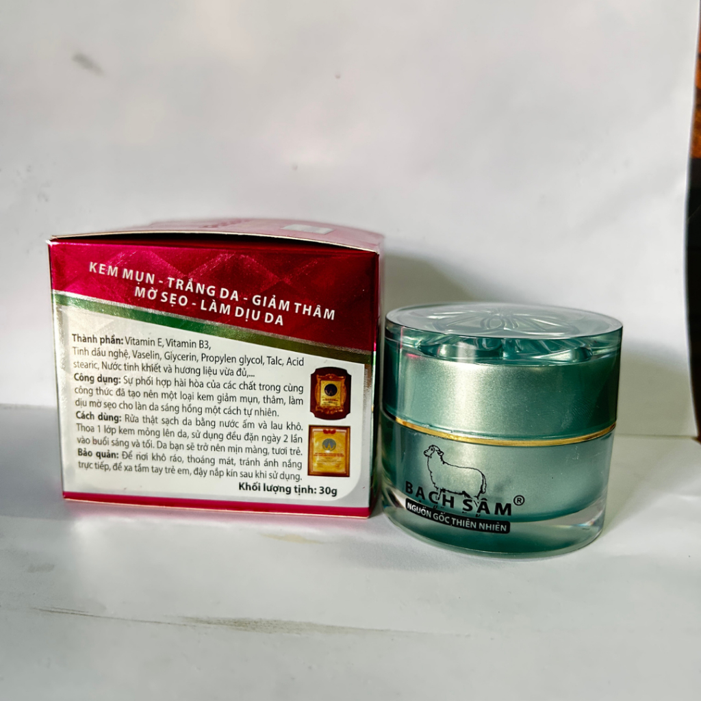 Kem Mụn Trắng Da Liền Sẹo Ngừa Dị Ứng Bạch sâm K12 30g (Tím Xám)