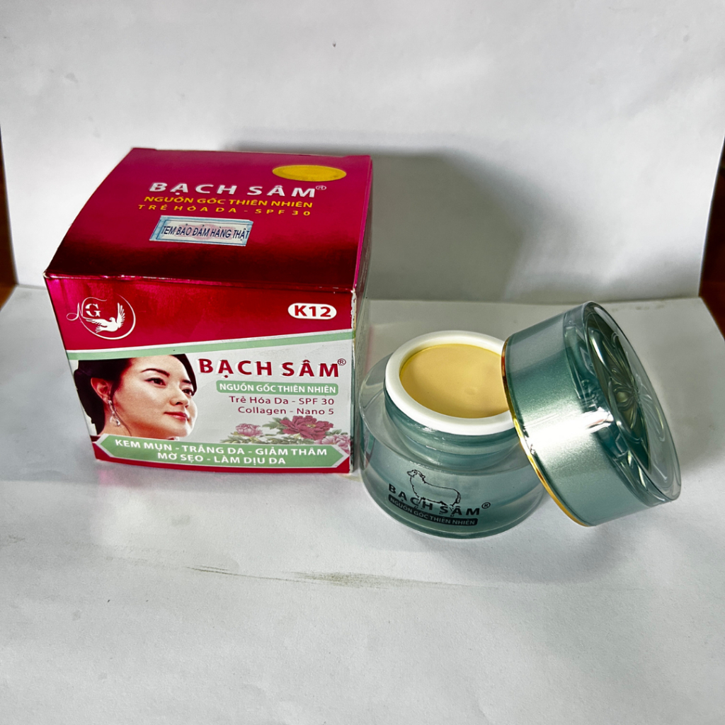 Kem Mụn Trắng Da Liền Sẹo Ngừa Dị Ứng Bạch sâm K12 30g (Tím Xám)