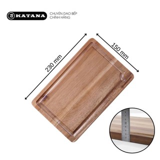 Thớt gỗ Acacia ghép ngang cao cấp KATANA loại dày 2cm nhiều size - Thớt gỗ tràm hình chữ nhật KAT