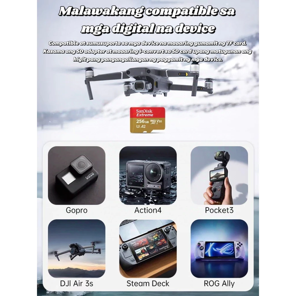 Thẻ Nhớ SanDisk Extreme SD Card 16GB–1TB High Speed for Camera, Phone & Drone