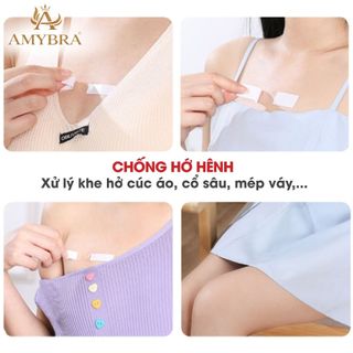 Combo 72 miếng dán cố định quần áo - băng dính thời trang 2 cỡ 1,2cm - 1,8cm AMYBRA D3001