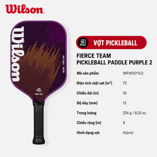 Wilson Fierce Team Pickleball Paddle Purple Vợt Pickleball WR161011U2