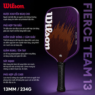 Wilson Fierce Team Pickleball Paddle Purple Vợt Pickleball WR161011U2
