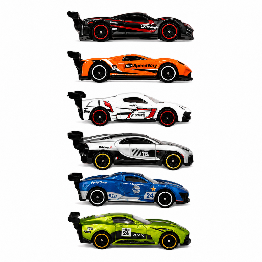 Bộ 6 Xe Đồ Chơi Mini Kim Loại Cao Cấp Die-Cast 1:64 Xe Đồ Chơi Cho Bé Trai Quà Tặng Cho Bé