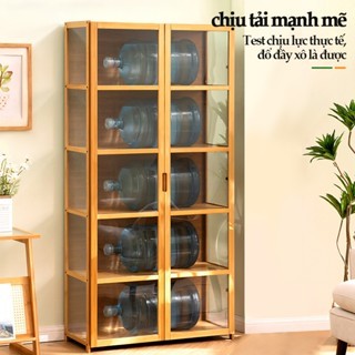tủ trưng bày mô hình chống bụi tre tự nhiên nội thất phòng khách Chịu Lực Tốt Sang trọng 2Cánh Kính