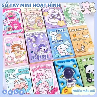 Set 20 Sổ Tay Mini Kẻ Ngang Hoạt Hình – Sổ Ghi Chú 32 Trang Cute Nhỏ Gọn Cho Học Sinh Sinh Viên