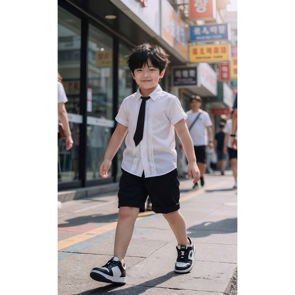set sơmi thiết kế cao cấp phối cravat cho bé trai 10kg-54kg TOnikids
